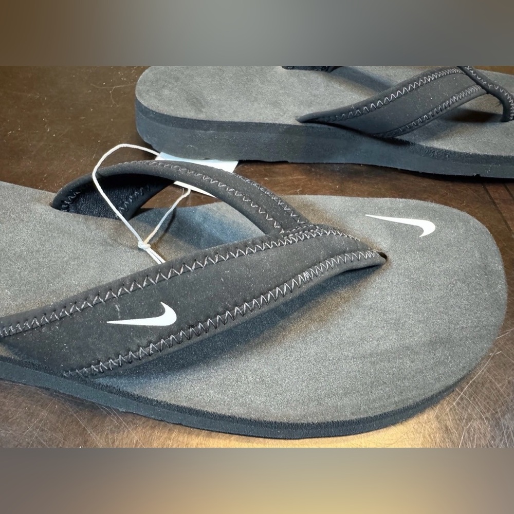 New Nike Thong Slides Sandals Black Flip Flop Size US 7 - Picture 7 of 13